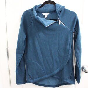 ATHLETA COZY KARMA ASYM PULLOVER XS DARK SARDINIA BLUE